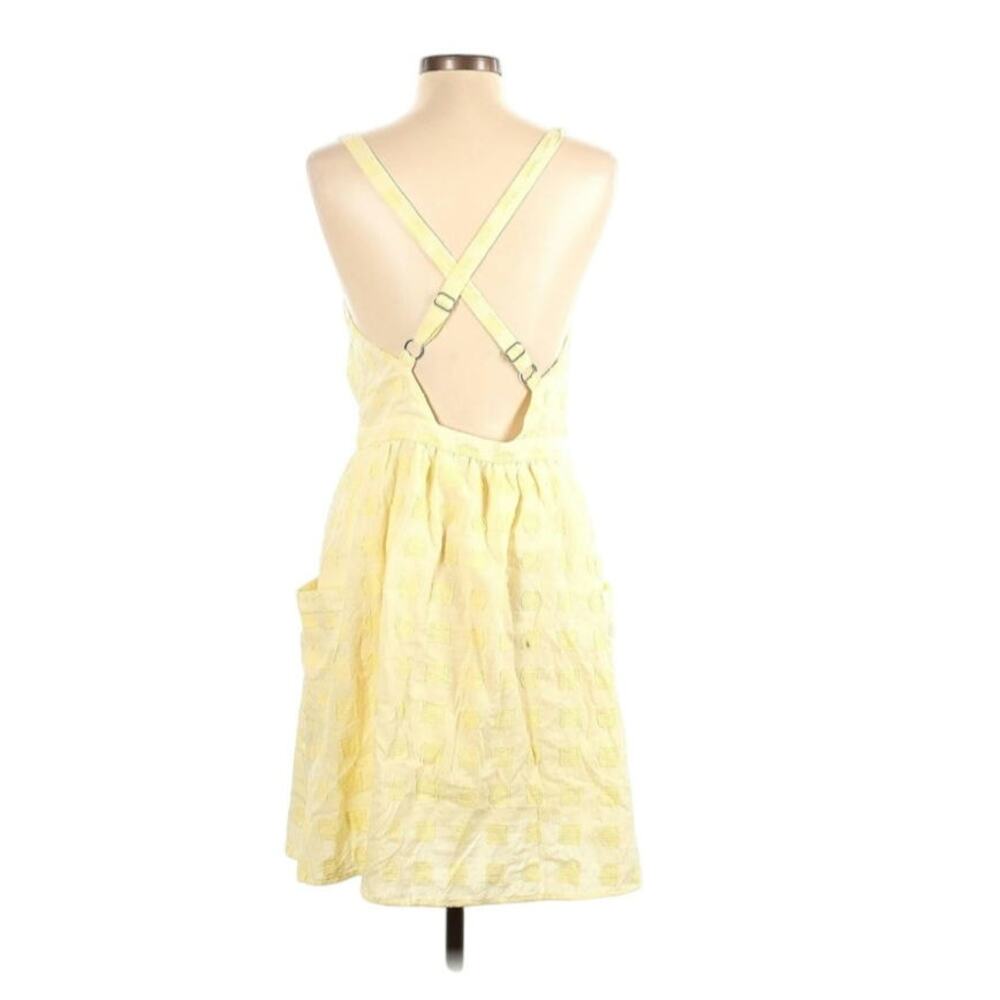 Modcloth Yellow Button-Front Mini Dress - Picture 3 of 6